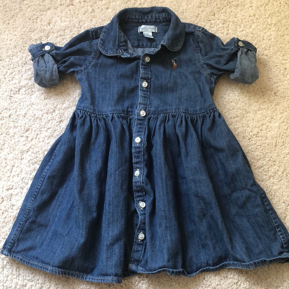 Ralph Lauren Baby Girl Denim Dress - Size 18M